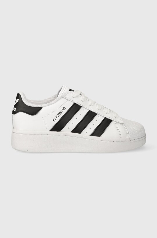 adidas Originals sneakers din piele SUPERSTAR XLG mic de statură alb IF3001