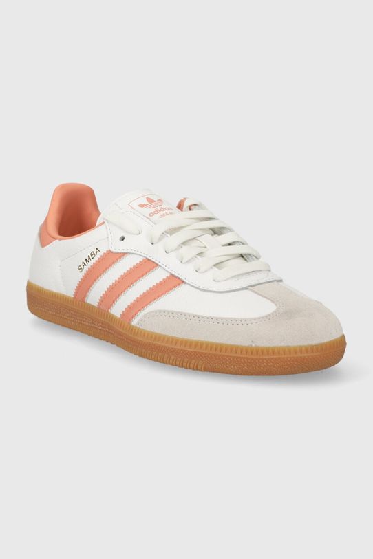 adidas Originals sneakersy skórzane SAMBA OG IG5932 biały AW24