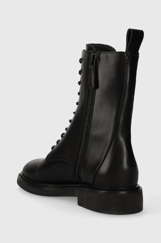 Încălțăminte Tory Burch cizme de piele DOUBLE T COMBAT BOOT 154336.006 negru
