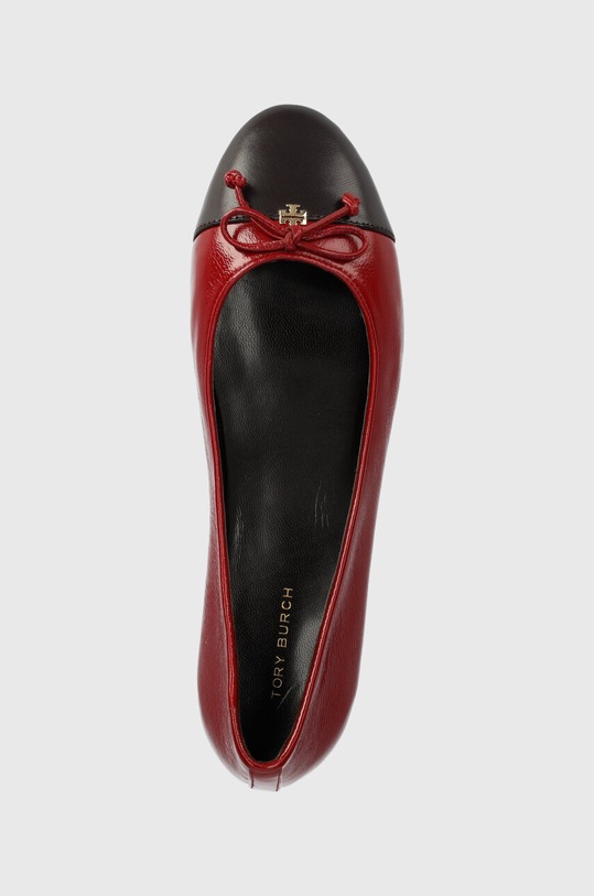Δερμάτινες μπαλαρίνες Tory Burch CAP-TOE BALLET κόκκινο 154510.200
