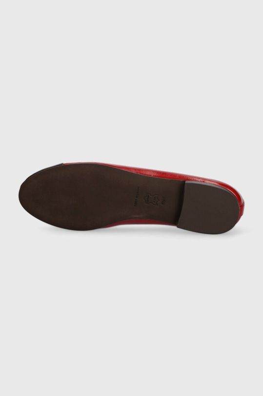Δερμάτινες μπαλαρίνες Tory Burch CAP-TOE BALLET 154510.200 κόκκινο