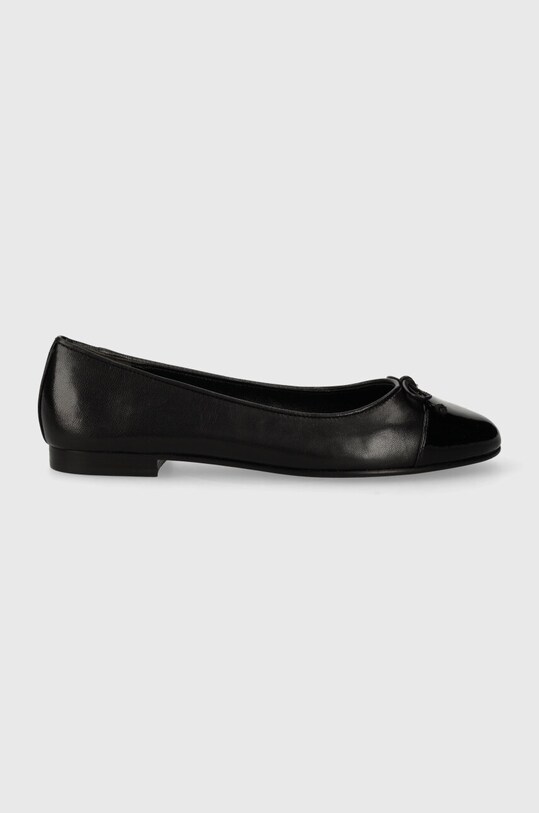 Kožené balerínky Tory Burch CAP-TOE BALLET 154511.004 čierna SS25