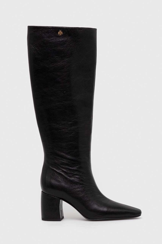 Tory Burch kozaki skórzane BANANA TALL BOOT słupek czarny 154529.006