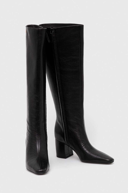 Kožne čizme Tory Burch BANANA TALL BOOT 154529.006 crna AW23