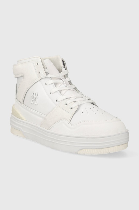 Kožne tenisice Tommy Hilfiger TH HI BASKET SNEAKER FW0FW07308 bijela AW23