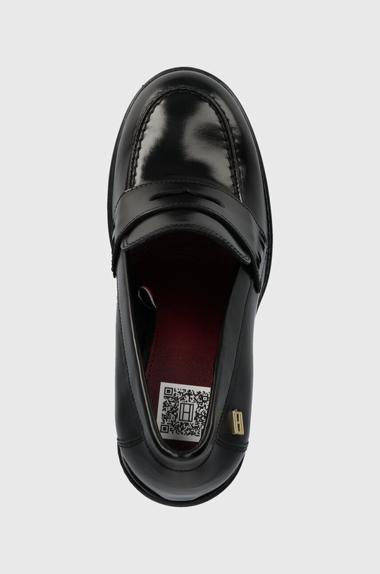 Tommy Hilfiger czółenka skórzane TOMMY ESSENTIAL LOAFER PUMP czarny FW0FW07532