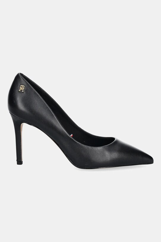 Tommy Hilfiger stilettos de piele ESSENTIAL POINTED PUMP FW0FW07533 negru SS25