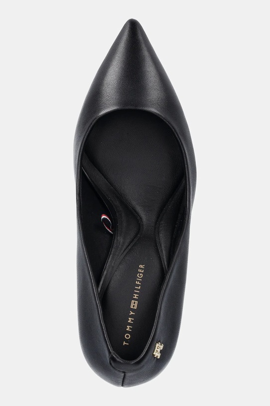 Tommy Hilfiger stilettos de piele ESSENTIAL POINTED PUMP negru FW0FW07533