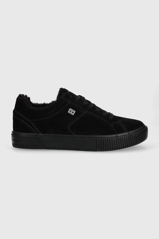 Tenisice od brušene kože Tommy Hilfiger VULC SUEDE SNEAKER LO ravni crna FW0FW07548