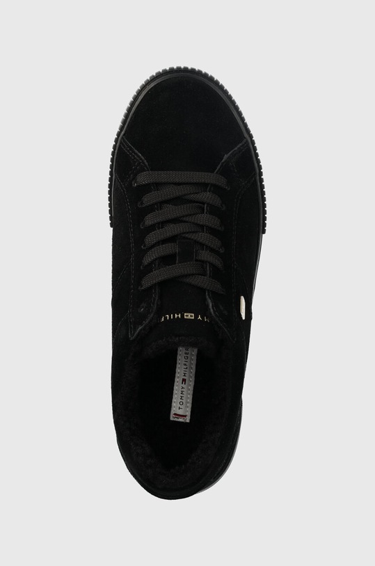 Tenisice od brušene kože Tommy Hilfiger VULC SUEDE SNEAKER LO crna FW0FW07548