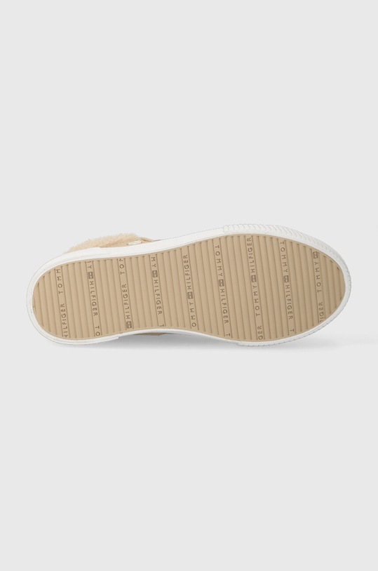 Tommy Hilfiger sneakersy zamszowe VULC SUEDE SNEAKER HI FW0FW07549 beżowy