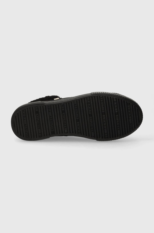 Superge iz semiša Tommy Hilfiger VULC SUEDE SNEAKER HI FW0FW07549 črna