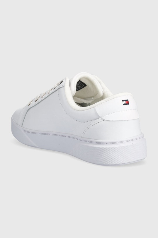 Obuwie Tommy Hilfiger sneakersy skórzane GOLDEN HW COURT SNEAKER FW0FW07560 biały