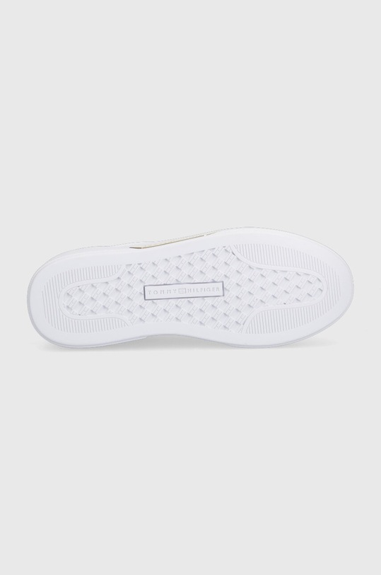 Tommy Hilfiger sneakersy skórzane GOLDEN HW COURT SNEAKER FW0FW07560 biały