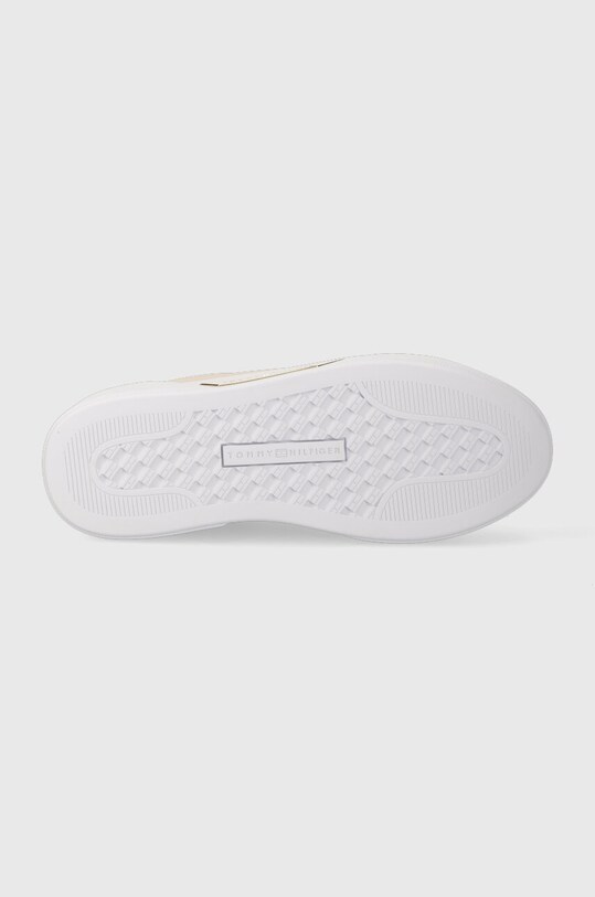 Tommy Hilfiger sneakersy skórzane GOLDEN HW COURT SNEAKER FW0FW07560 beżowy