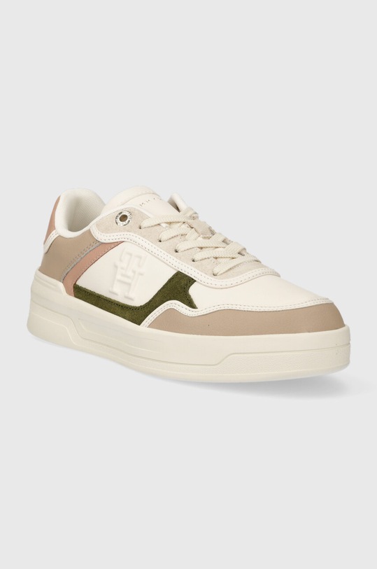 Tommy Hilfiger sneakersy skórzane ESSENTIAL BASKET SNEAKER FW0FW07563 beżowy AW23