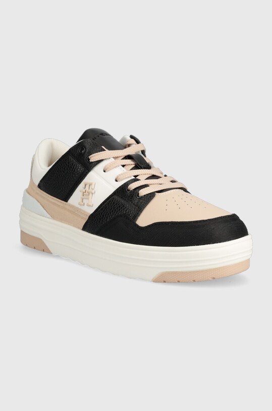 Δερμάτινα αθλητικά παπούτσια Tommy Hilfiger TH PREMIUM LO BASKET SNEAKER FW0FW07564 λευκό AW23
