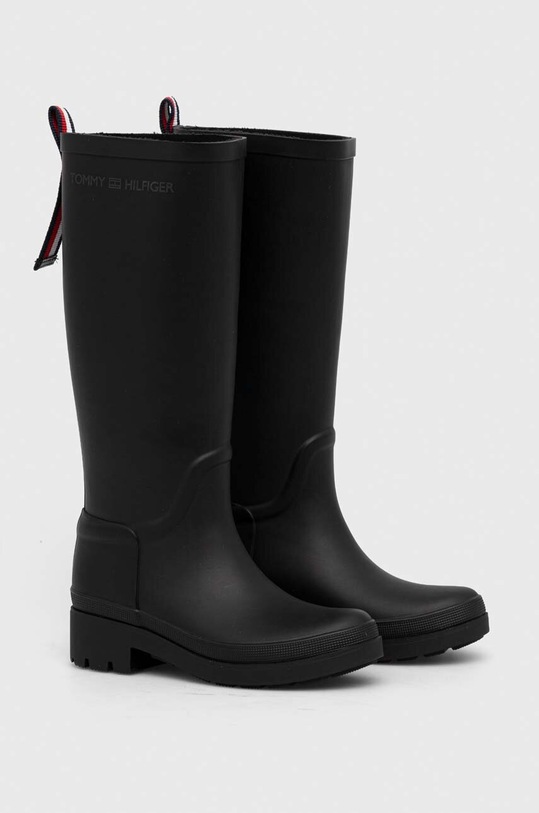 Tommy Hilfiger cizme TOMMY RUBBERBOOT FW0FW07665 negru AW23