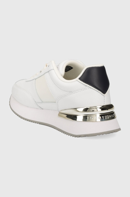 Παπούτσια Δερμάτινα αθλητικά παπούτσια Tommy Hilfiger TH ELEVATED FEMININE RUNNER GLD FW0FW07306 λευκό