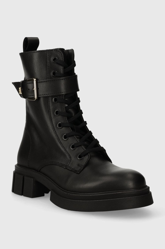 Kožne čizme Tommy Hilfiger COOL FEMININE BIKERBOOT FW0FW07322 crna AW23