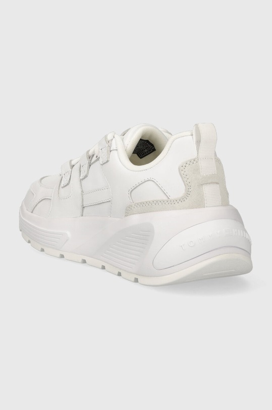 Scarpe Tommy Hilfiger sneakers in pelle TH PREMIUM RUNNER LTHR FW0FW07340 bianco