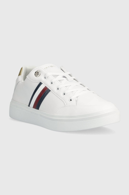 Tommy Hilfiger sneakers in pelle ELEVATED GLOBAL STRIPES SNEAKER FW0FW07446 bianco AW23