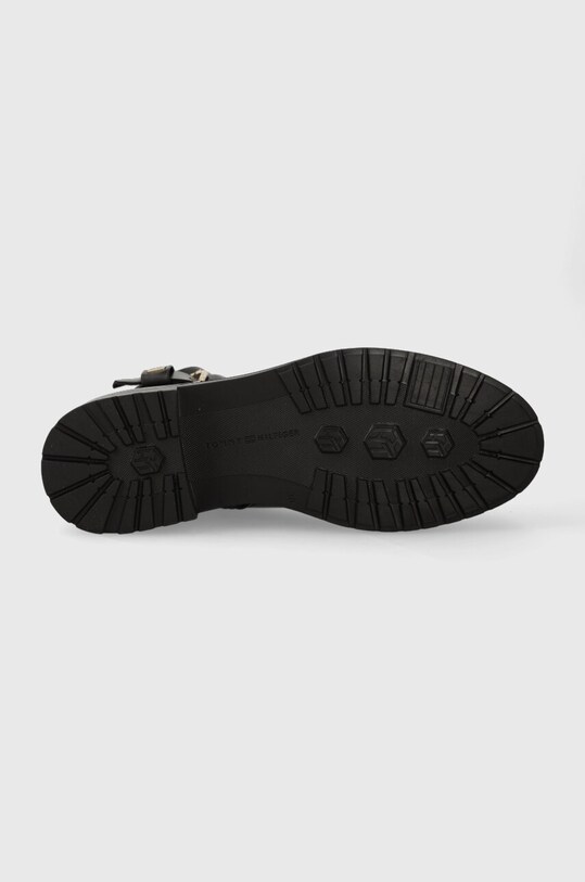 Kožne gležnjače Tommy Hilfiger BELT BOOTIE LEATHER FW0FW07479 crna