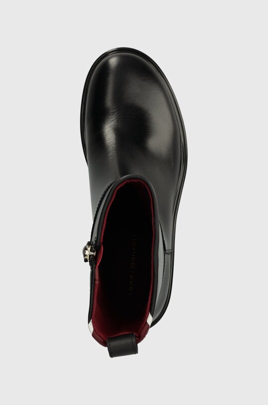Δερμάτινες μπότες Tommy Hilfiger COOL ELEVATED ANKLE BOOTIE μαύρο FW0FW07487