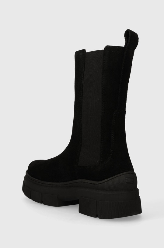 Boty Semišové kotníkové boty Tommy Hilfiger ESSENTIAL SUEDE CHELSEA BOOT FW0FW07489 černá