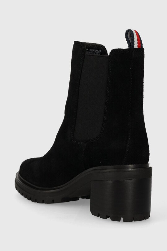 Obuća Gležnjače od brušene kože Tommy Hilfiger ESSENTIAL MIDHEEL SUEDE BOOTIE FW0FW07522 crna