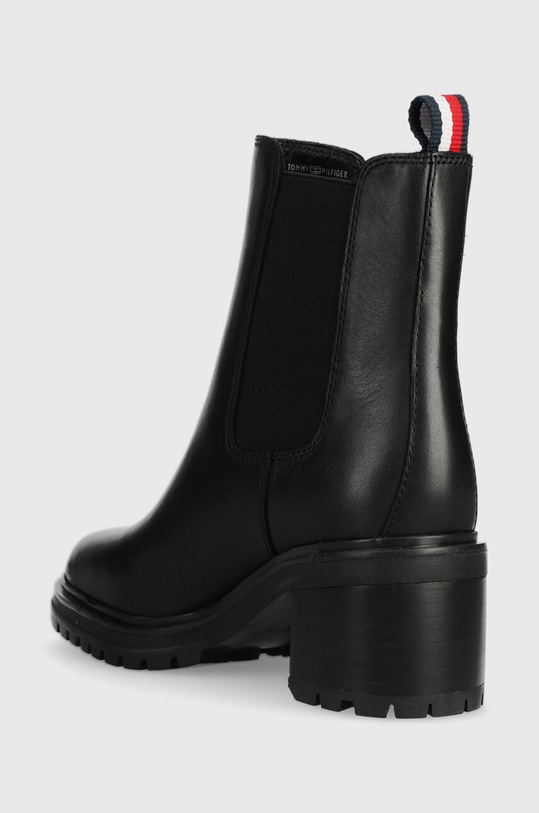 Încălțăminte Tommy Hilfiger ghete chelsea de piele ESSENTIAL MIDHEEL LEATHER BOOTIE FW0FW07523 negru