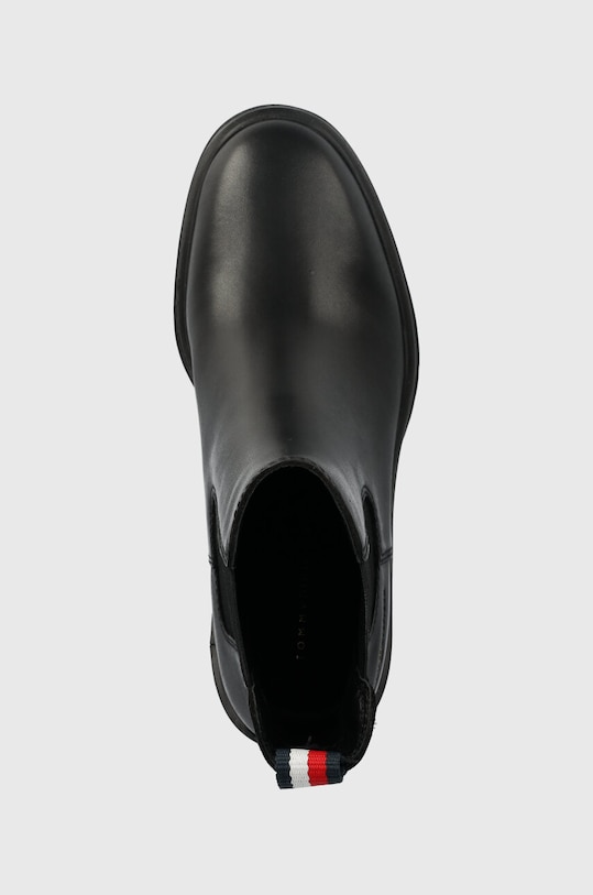 Tommy Hilfiger ghete chelsea de piele ESSENTIAL MIDHEEL LEATHER BOOTIE negru FW0FW07523