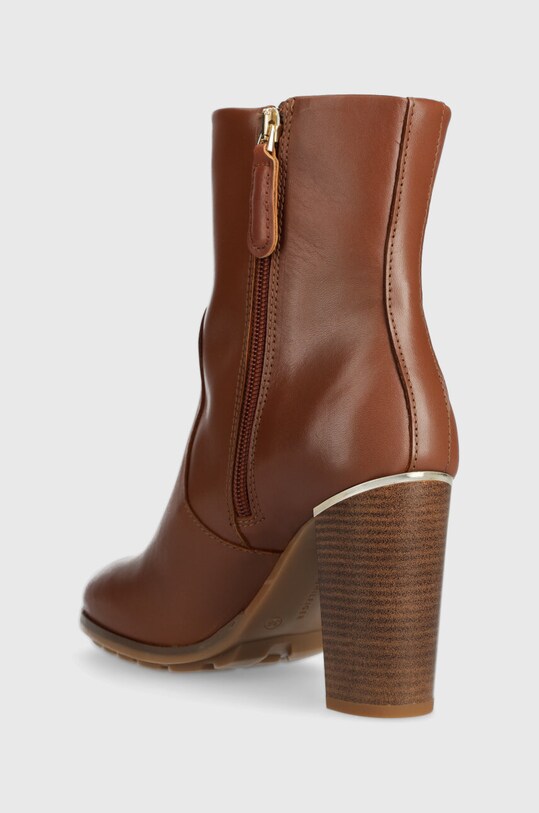 Παπούτσια Δερμάτινες μπότες Tommy Hilfiger FEMININE TH HARDWARE BOOTIE FW0FW07540 καφέ