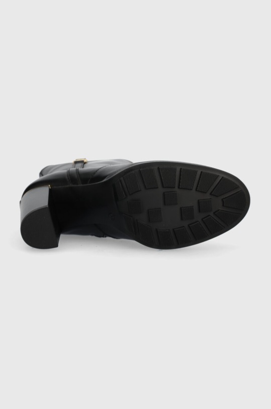 Tommy Hilfiger botki skórzane FEMININE TH HARDWARE BOOTIE FW0FW07540 czarny