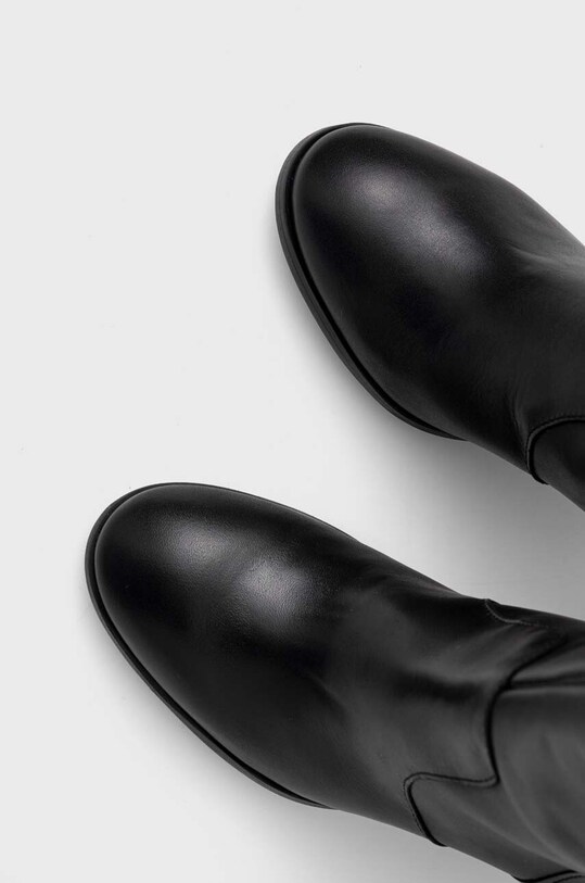 Tommy Hilfiger ghete de piele FEMININE TH HARDWARE LONGBOOT negru FW0FW07541