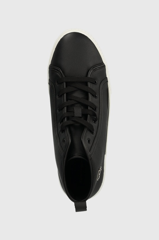 Δερμάτινα αθλητικά παπούτσια Tommy Hilfiger VULC TH LEATHER SNEAKER HI μαύρο FW0FW07550