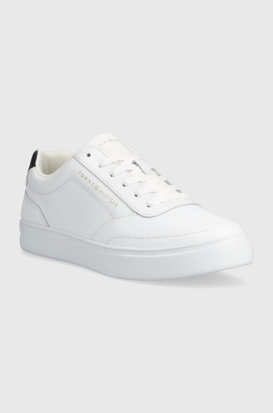 Tommy Hilfiger sneakersy skórzane TH ELEVATED CLASSIC SNEAKER FW0FW07567 biały AW23