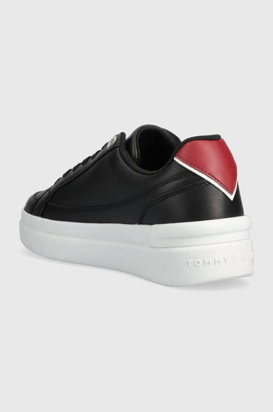 Obuwie Tommy Hilfiger sneakersy skórzane TH ELEVATED COURT SNEAKER FW0FW07568 czarny