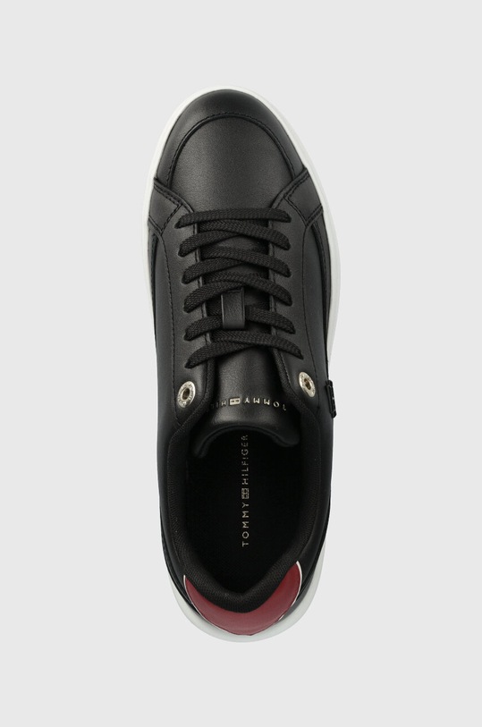 Tommy Hilfiger sneakersy skórzane TH ELEVATED COURT SNEAKER czarny FW0FW07568