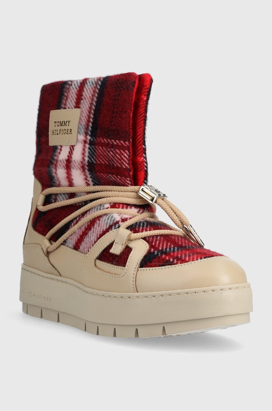 Μπότες χιονιού Tommy Hilfiger TARTAN SNOWBOOT FW0FW07612 μπεζ AW23