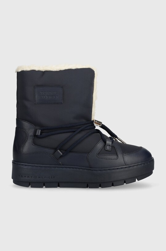 Зимние сапоги Tommy Hilfiger TOMMY ESSENTIAL SNOWBOOT кожа тёмно-синий FW0FW07504