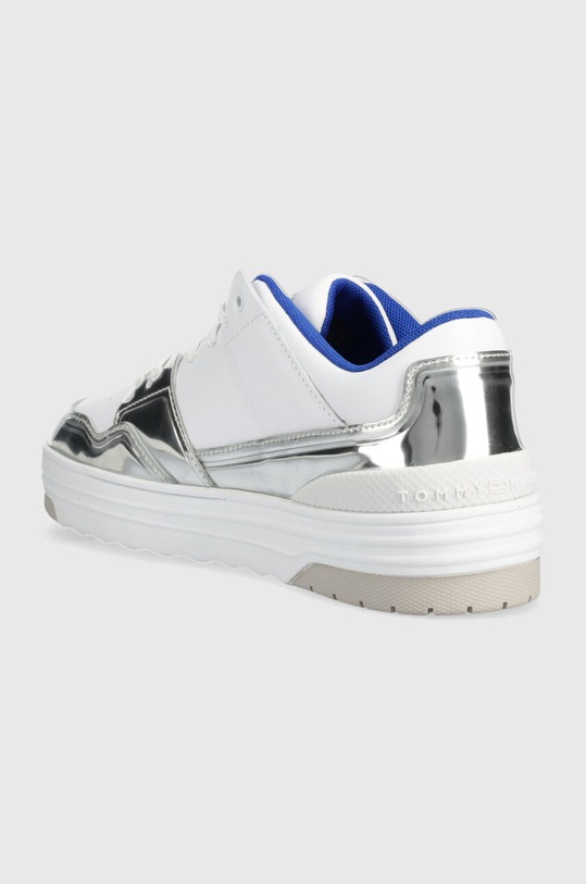Obuća Kožne tenisice Tommy Hilfiger TH LO BASKET SILVER FW0FW07570 bijela