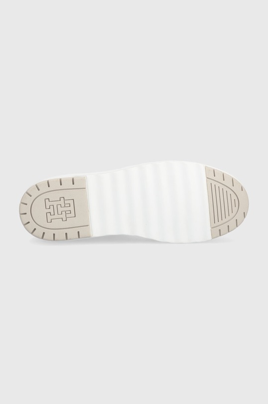 Kožne tenisice Tommy Hilfiger TH LO BASKET SILVER FW0FW07570 bijela