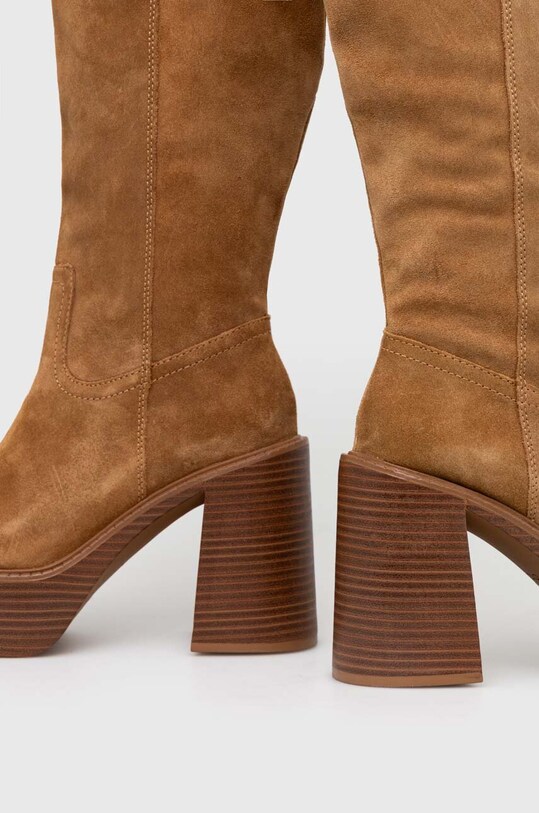 Obuwie Aldo kozaki zamszowe Rykiel 13621048Rykiel brązowy