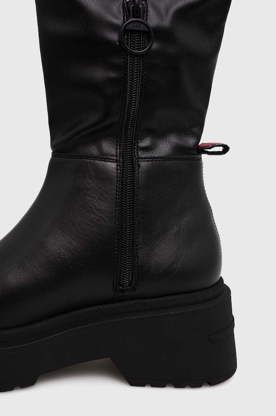 Vysoké čižmy Tommy Jeans TJW OVER THE KNEE BOOTS EN0EN02254 čierna AW23
