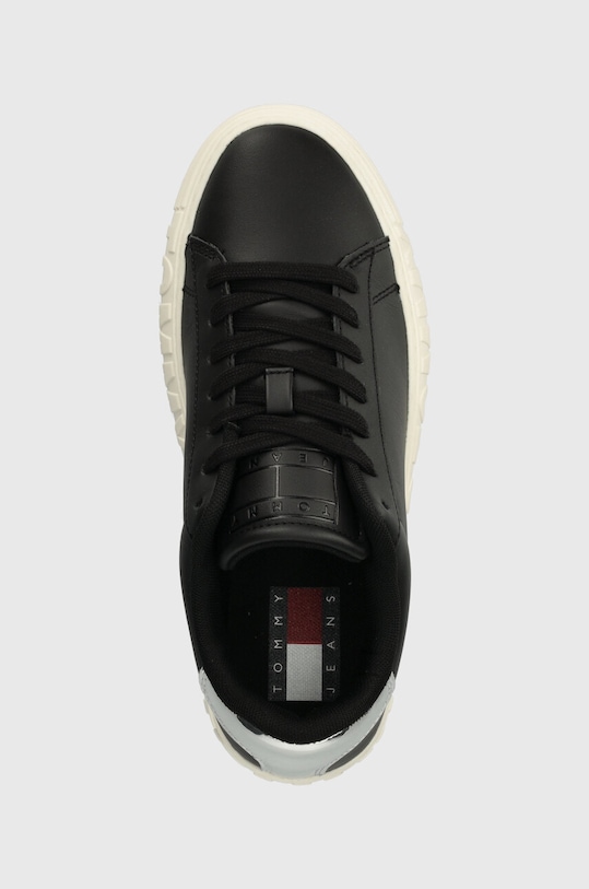 Kožené tenisky Tommy Jeans TJW NEW CUPSOLE LEATH LC černá EN0EN02273