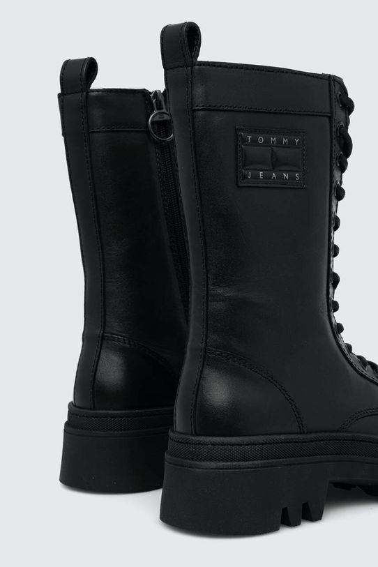 Взуття Шкіряні черевики Tommy Jeans TJW FASHION LACE UP EN0EN02296 чорний