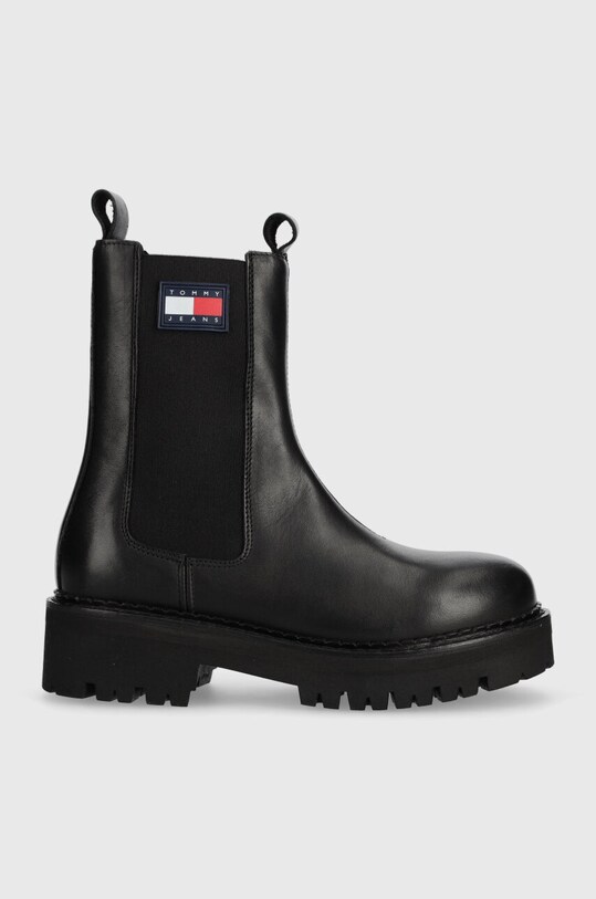 Шкіряні черевики Tommy Jeans TJW URBAN CHELSEA без утеплення чорний EN0EN02298