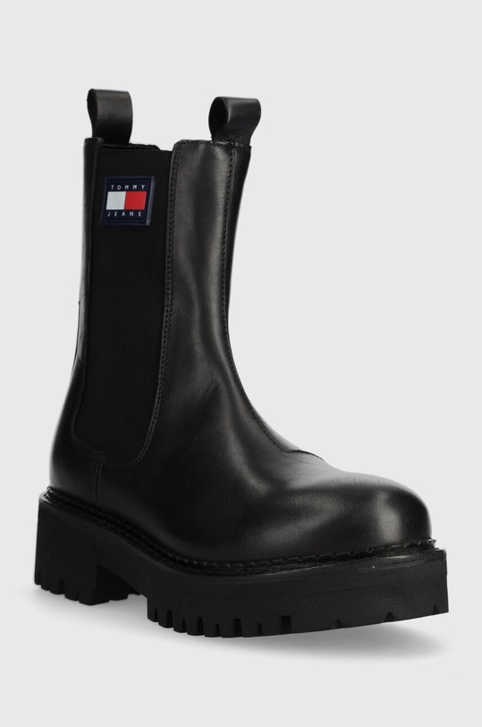 Tommy Jeans ghete chelsea de piele TJW URBAN CHELSEA EN0EN02298 negru AW23