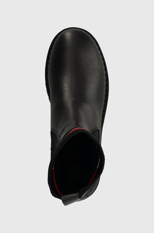 Шкіряні черевики Tommy Jeans TJW FLATFORM CHELSEA SOCK чорний EN0EN02301
